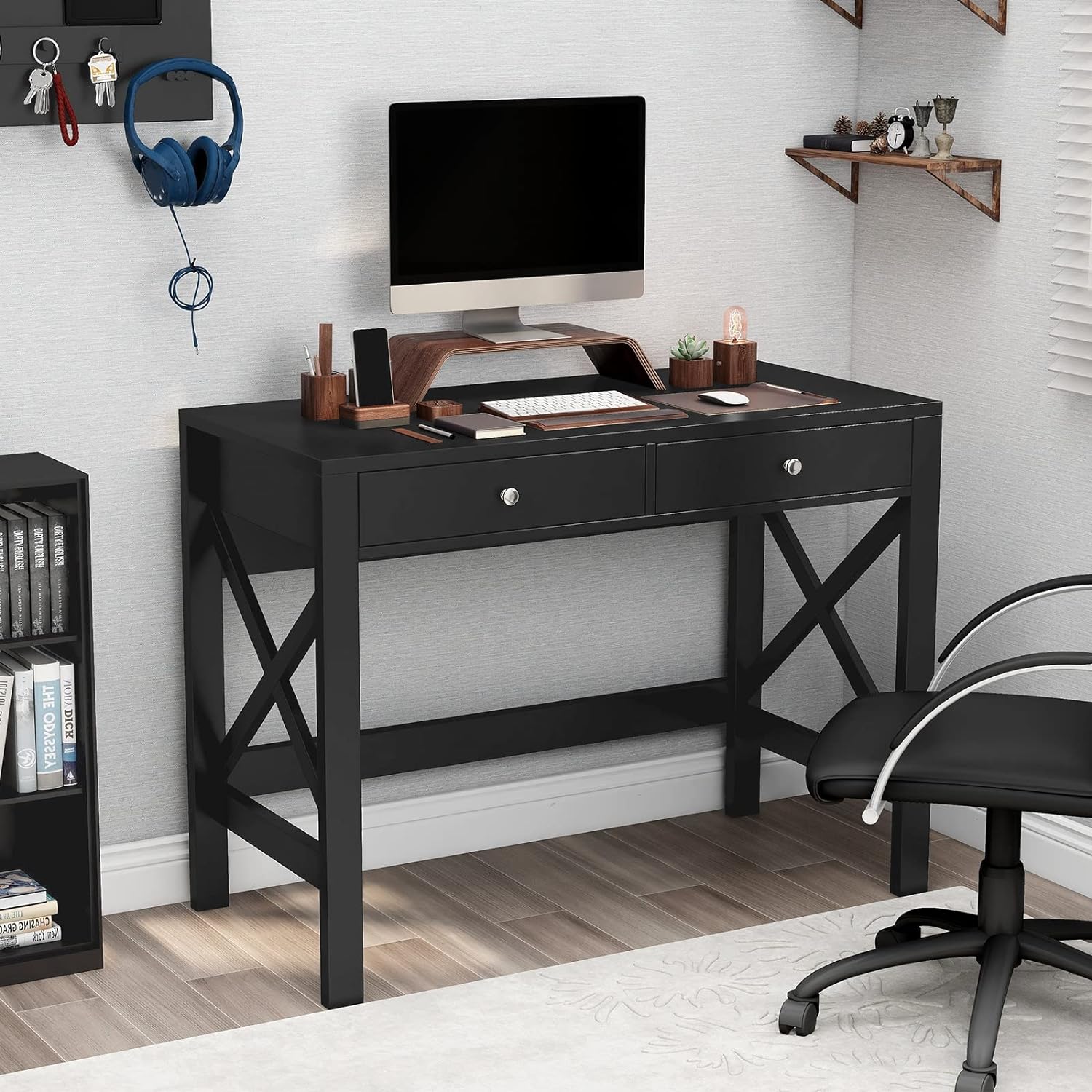 AUCT 13136d - $140 ChooChoo Computer Desk Study for Home Office, Modern Si - Image 4