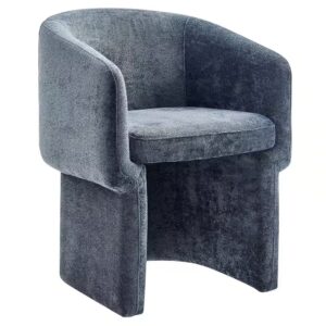 AUCT 14262 - $256 MODWAY Verity Modern Chenille Barrel Dining Chair in Sl