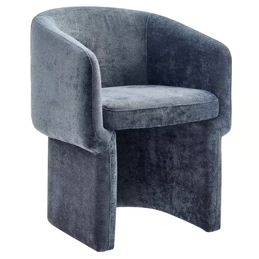 AUCT 14262 - $256 MODWAY Verity Modern Chenille Barrel Dining Chair in Sl