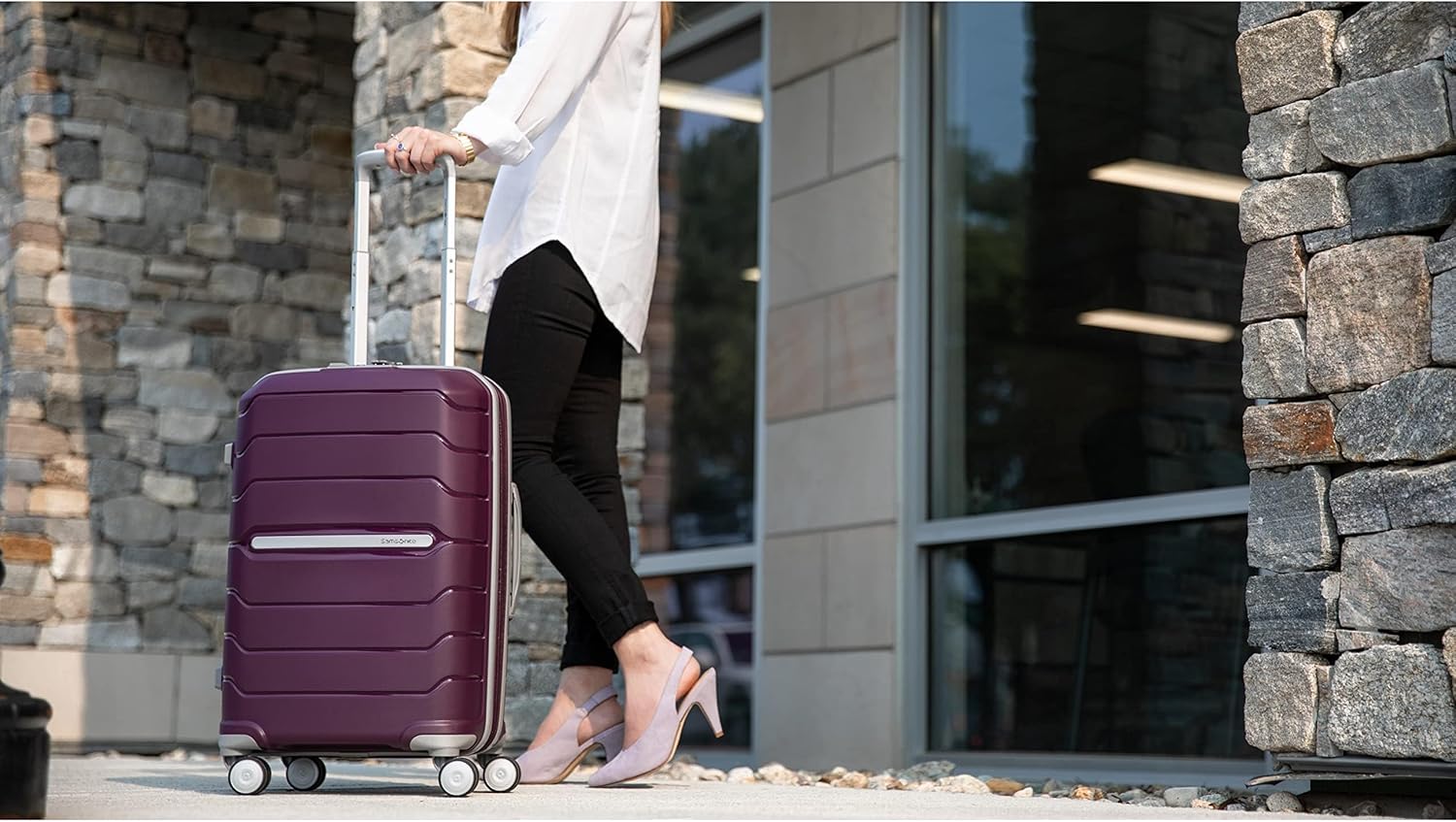 AUCT 13404 - $118 Samsonite Freeform Hardside Carry-On Luggage with Spinn - Image 2