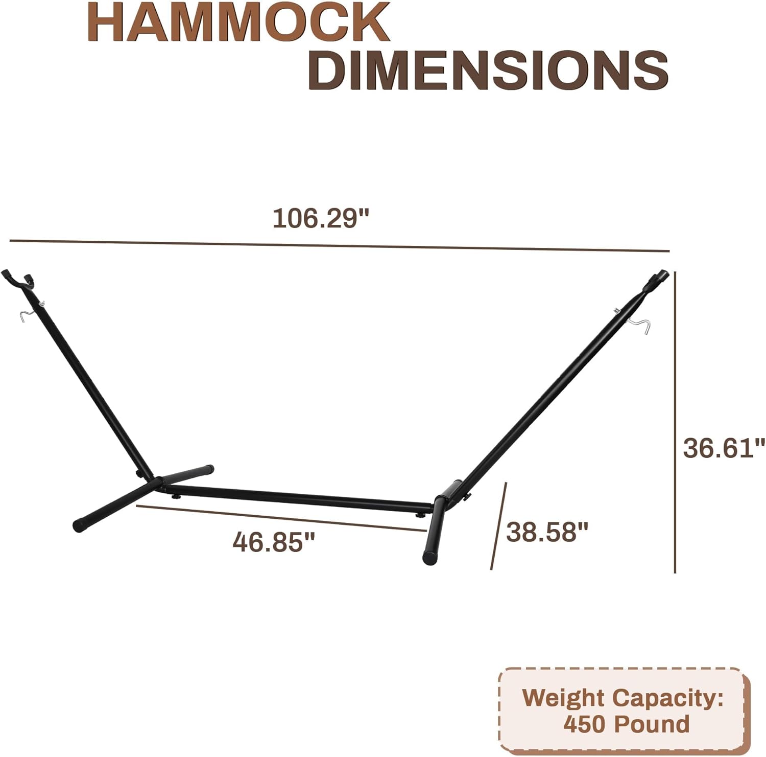 AUCT 14306 - Elevon Hammock Stand, Heavy Duty Adjustable Steel Hammock, 9 - Image 2