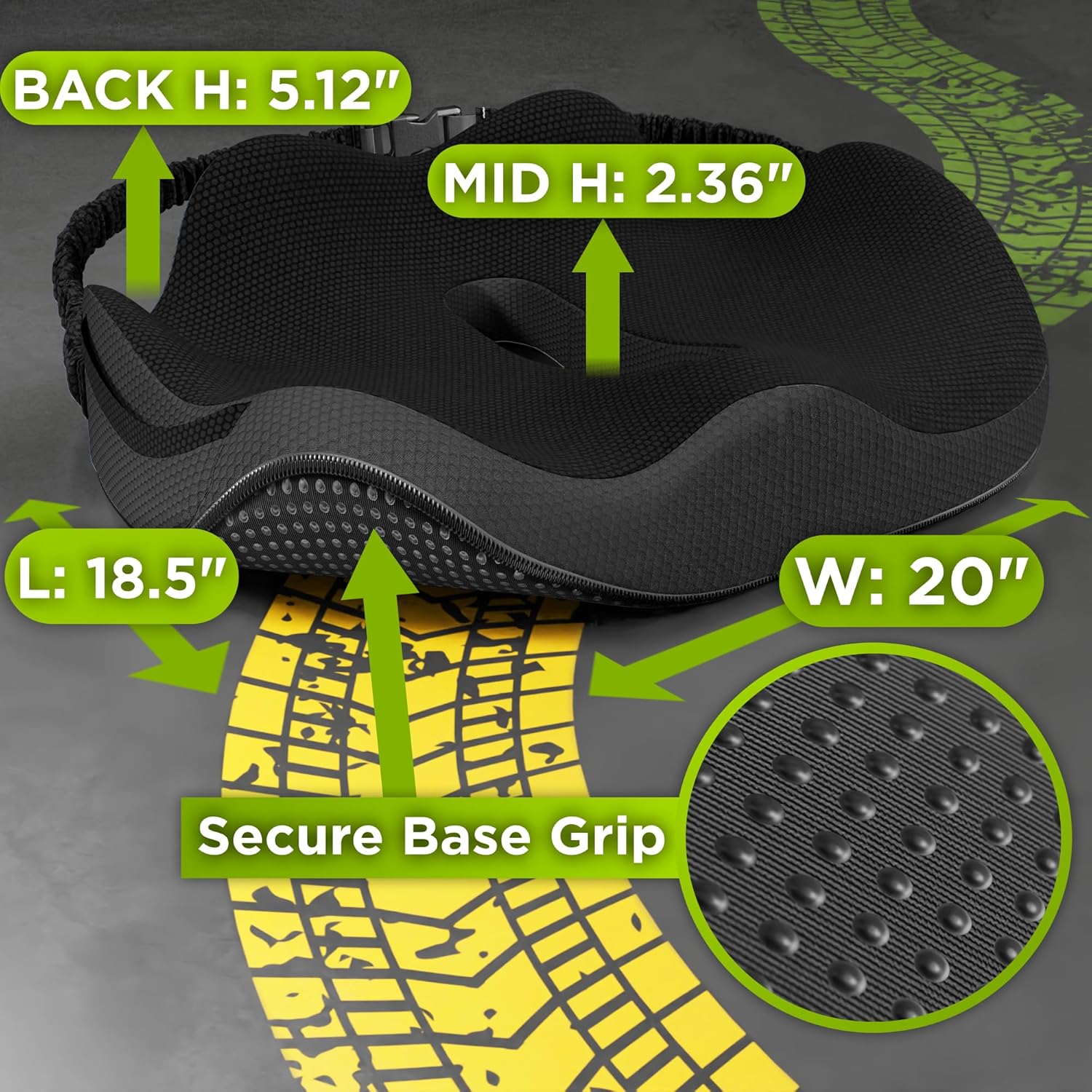 AUCT 13227 - Large Truck Seat Cushion for Truck Driver Seat Cushion - Upg - Image 2
