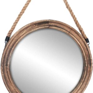 AUCT 13398 - $56 Funly mee 16.2 Inch Rustic Round Decorative Mirror with