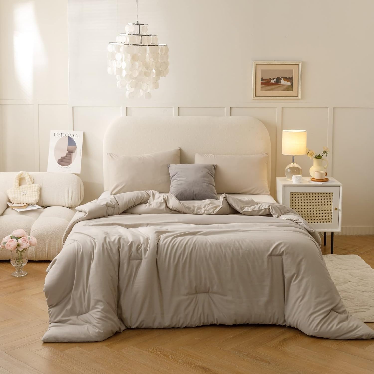 AUCT 13350 - $85 ROSGONIA Oversized King Comforter 128x120, 3pcs Super Ki - Image 2