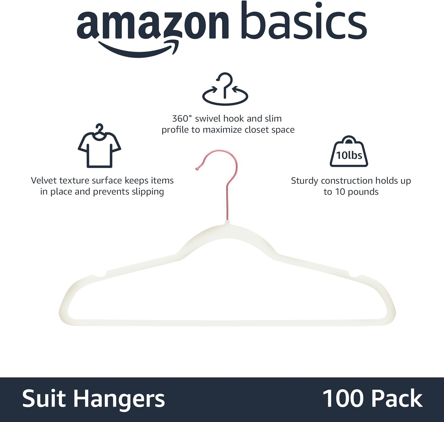 AUCT 13228 - Amazon Basics Slim Velvet Non-Slip Space Saving Suit Clothes - Image 2
