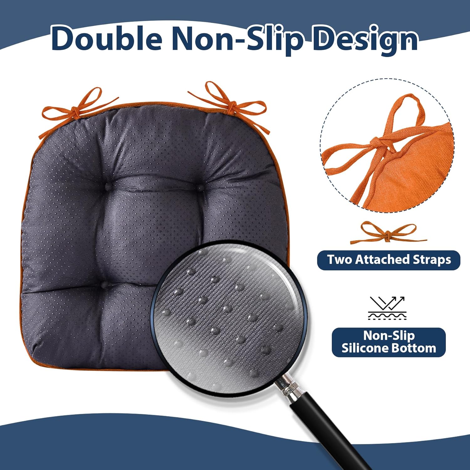 AUCT 13300 - $54 IASEAHK Chair Cushions for Dining Chairs, Seat Cushions - Image 4