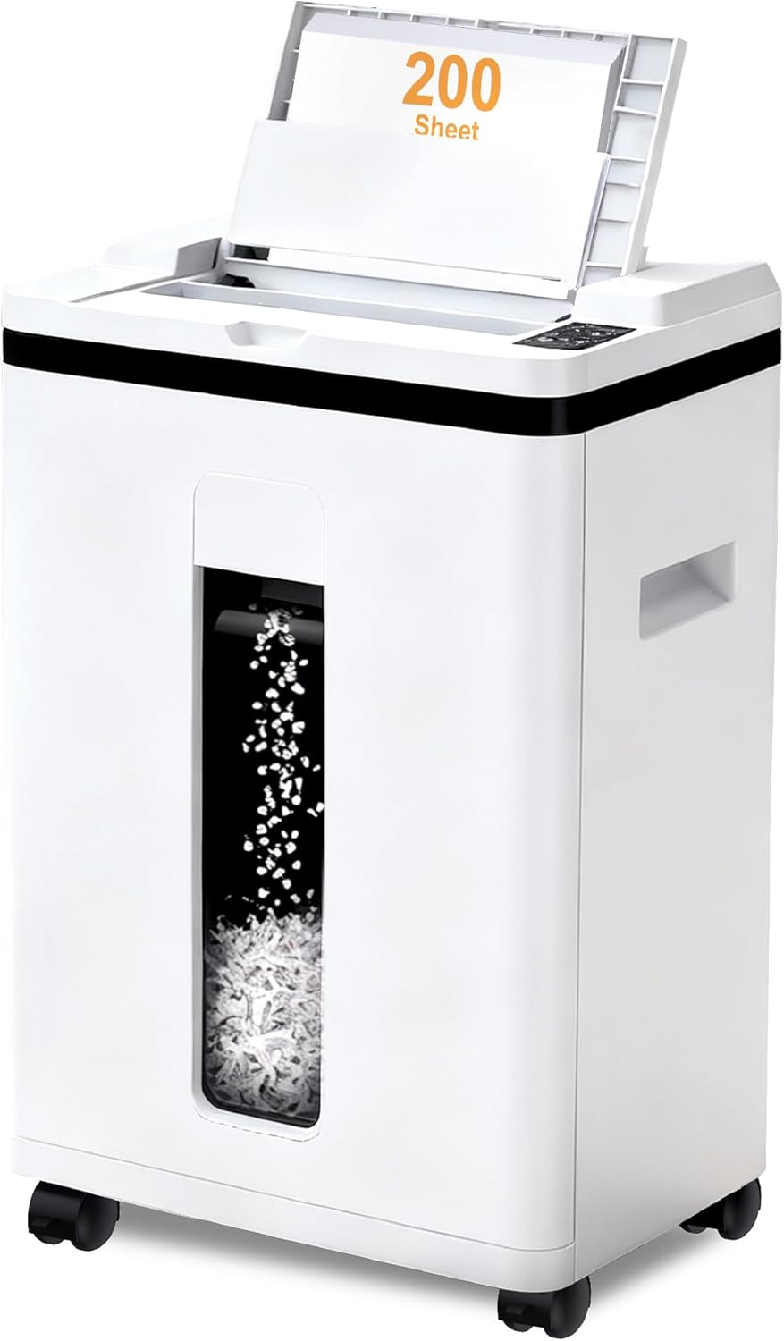 AUCT 14228 - $265 200-Sheet Auto Feed Paper Shredder, Touchscreen Heavy D