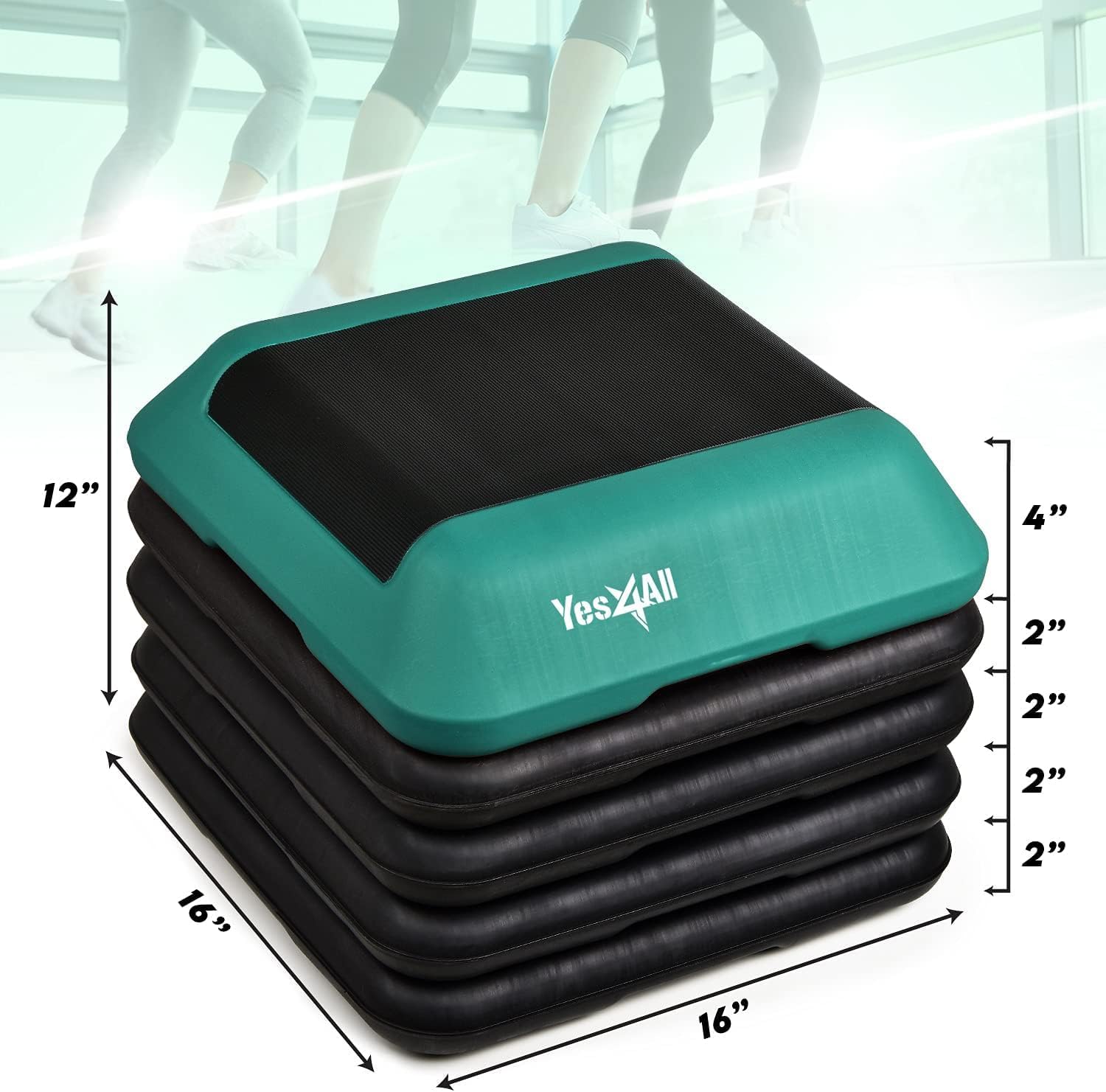 AUCT 13336 - $60 Yes4All High Arobic Step Platform & Stackable Risers - A - Image 2