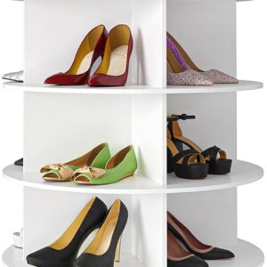 AUCT 11951 - $190 SpaceAid 7 Tier Rotating Shoe Rack Tower, Spinning Shoe