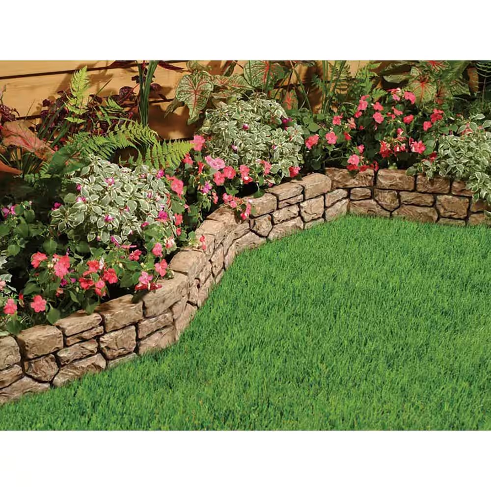 AUCT 12594 - $73 Dalen Products 6 in. x 10 ft. Tan Stone Wall Border - Image 2