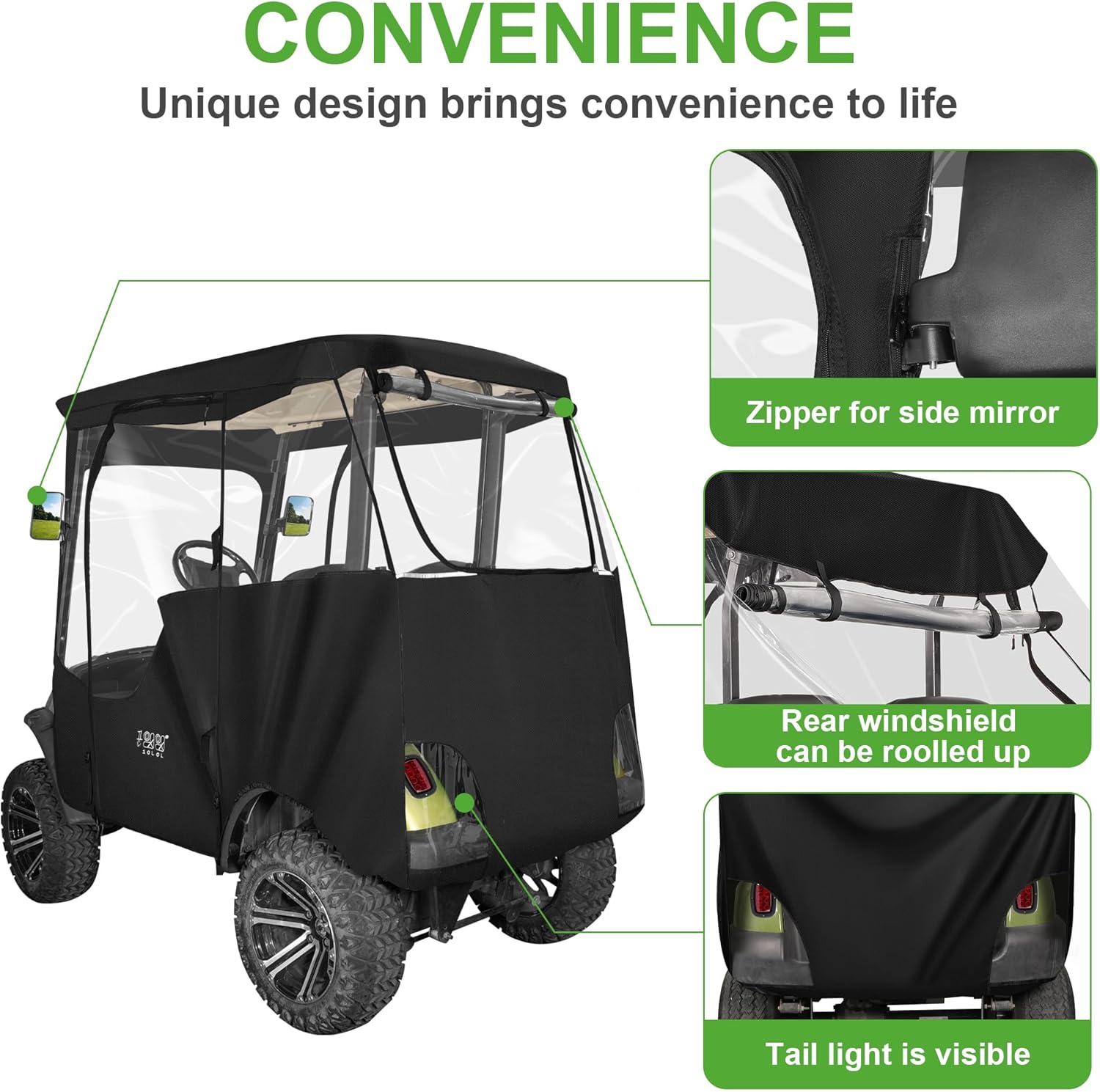 AUCT 13801 - $120 10L0L 2/4 Passenger Golf Cart Enclosure for Yamaha G14 - Image 2