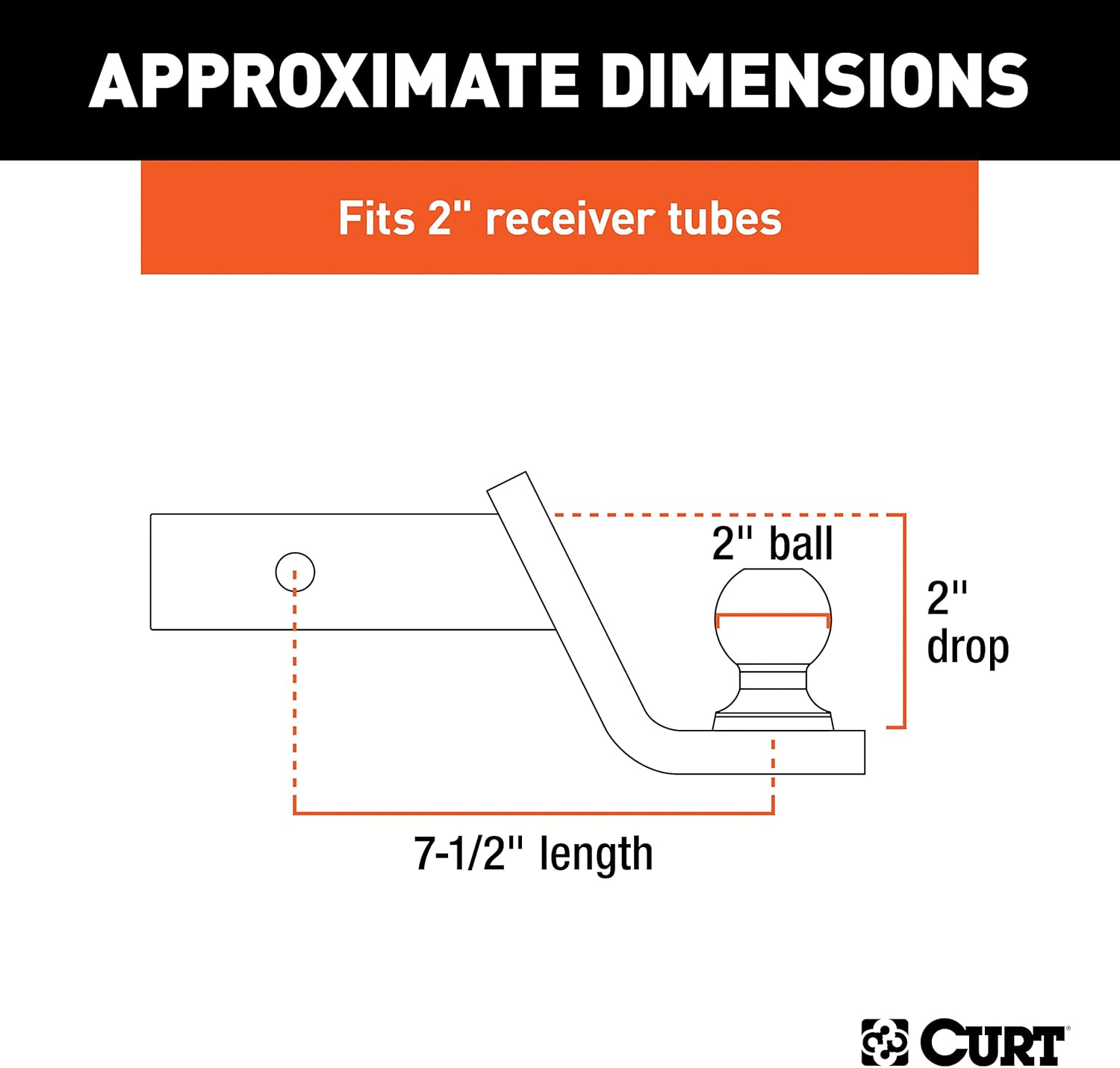 AUCT 13235 - CURT 45134 Fusion Trailer Hitch Mount with 2-Inch Ball & Pin - Image 2
