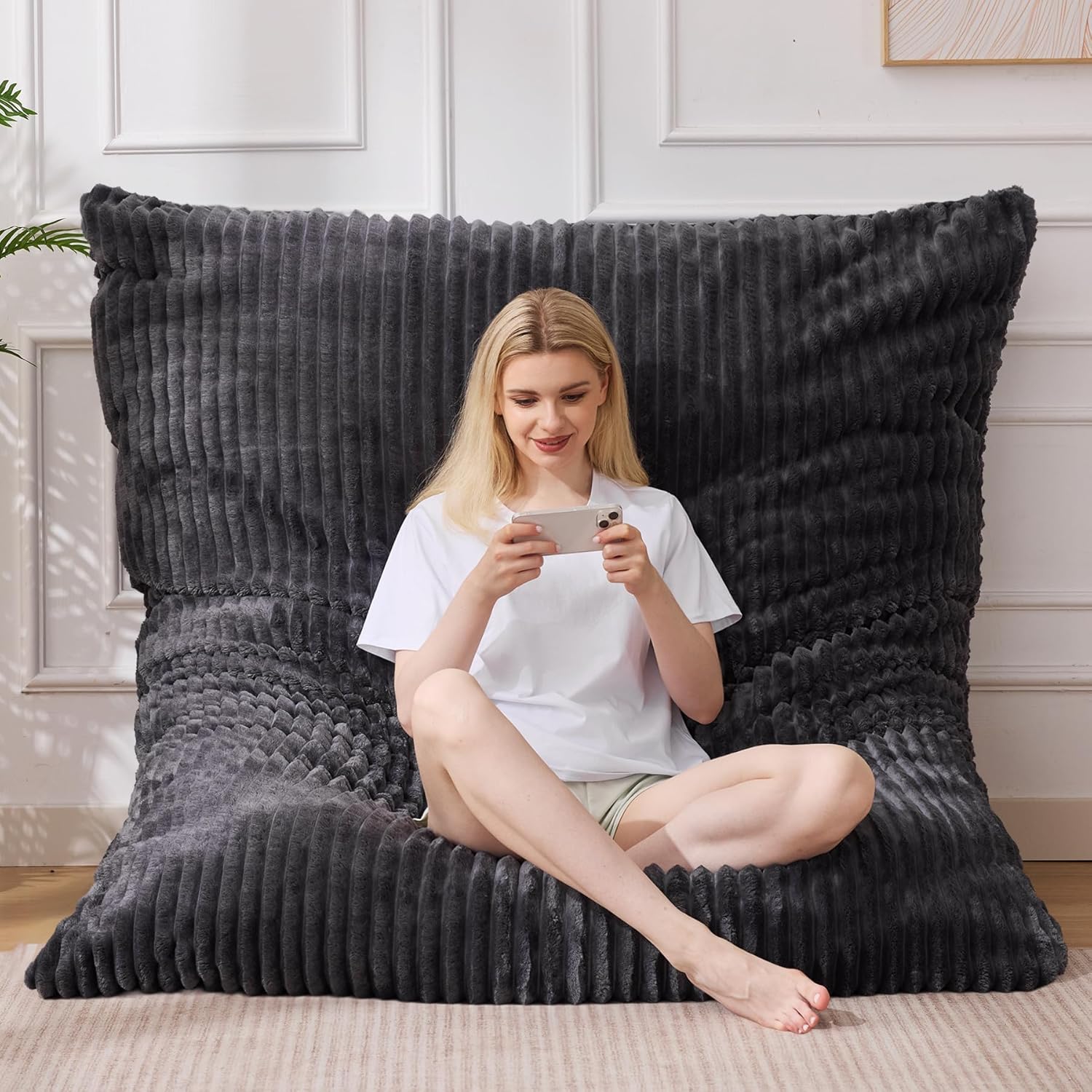 AUCT 12260 - $110 Bean Bag Chair, Giant Bean Bag Chair, 4 in 1 Convertibl
