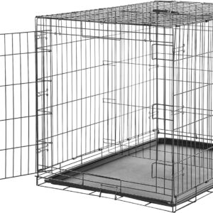 AUCT 12166 - $71 Amazon Basics Durable, Foldable Metal Wire Dog Crate wit
