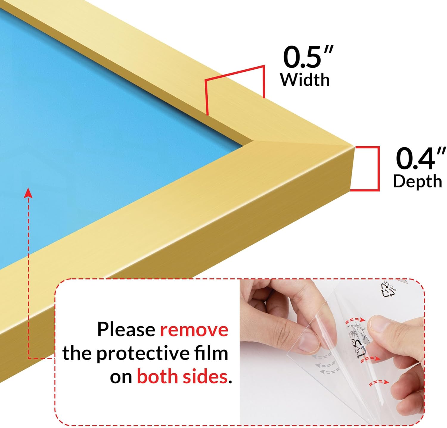 AUCT 13960 - LaVie Home 12x18 Picture Frame for Wall Display, 12x18 Gold - Image 2
