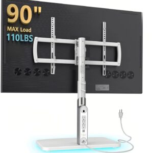 AUCT 13242 - $95 Universal TV Stand Tabletop TV Mount with Power Outlet f