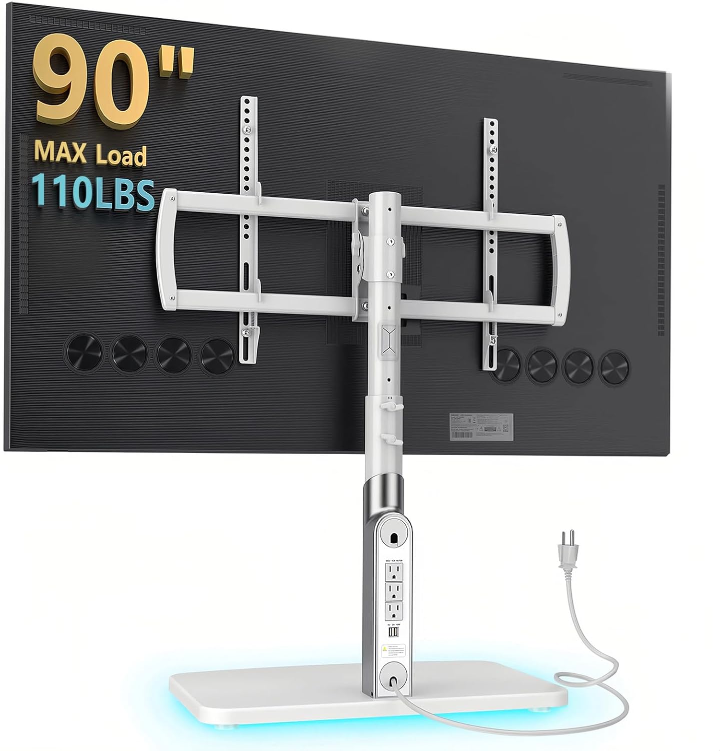 AUCT 13242 - $95 Universal TV Stand Tabletop TV Mount with Power Outlet f
