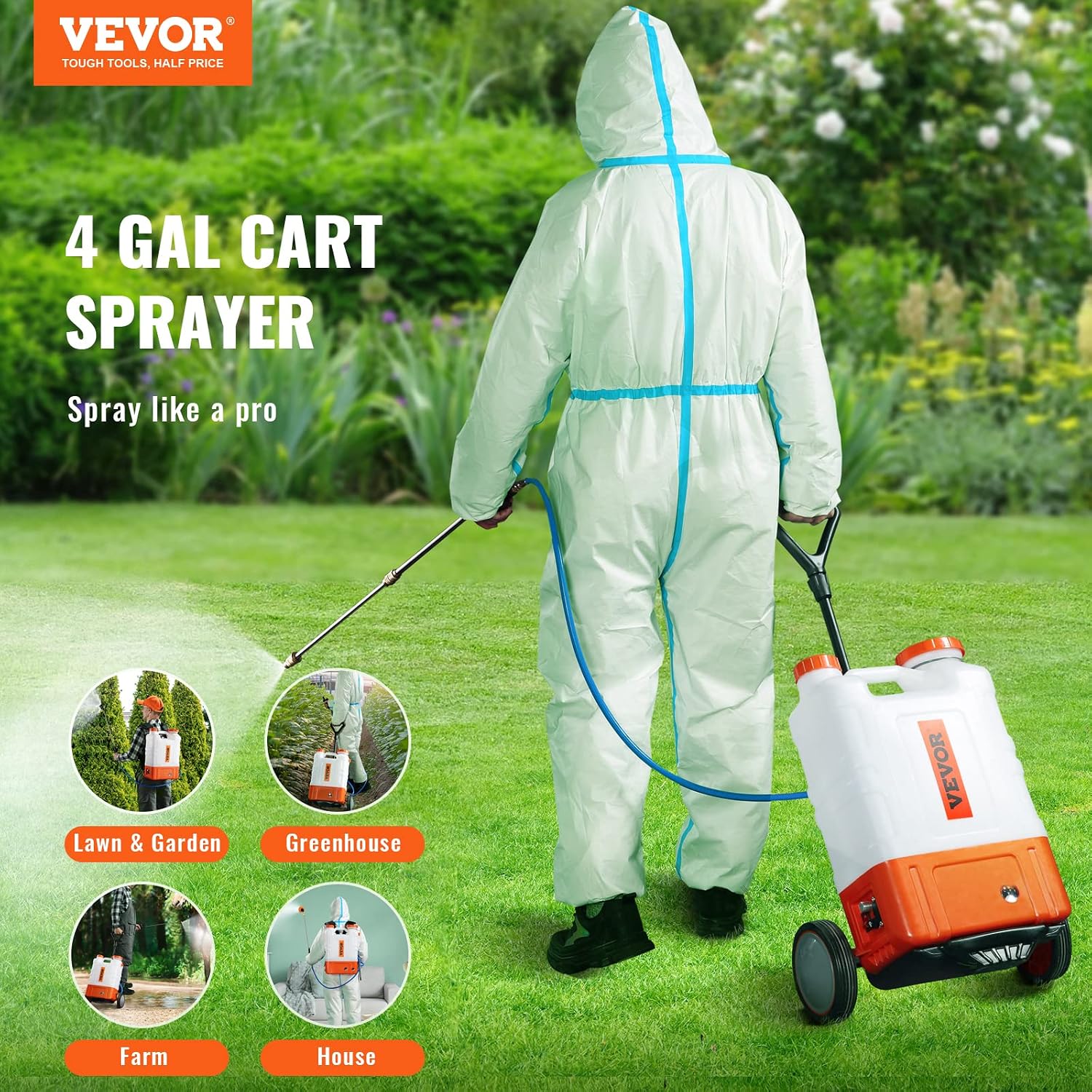 AUCT 14279 - $148 VEVOR 4 Gallon Battery Powered Backpack Sprayer with Wh - Image 2