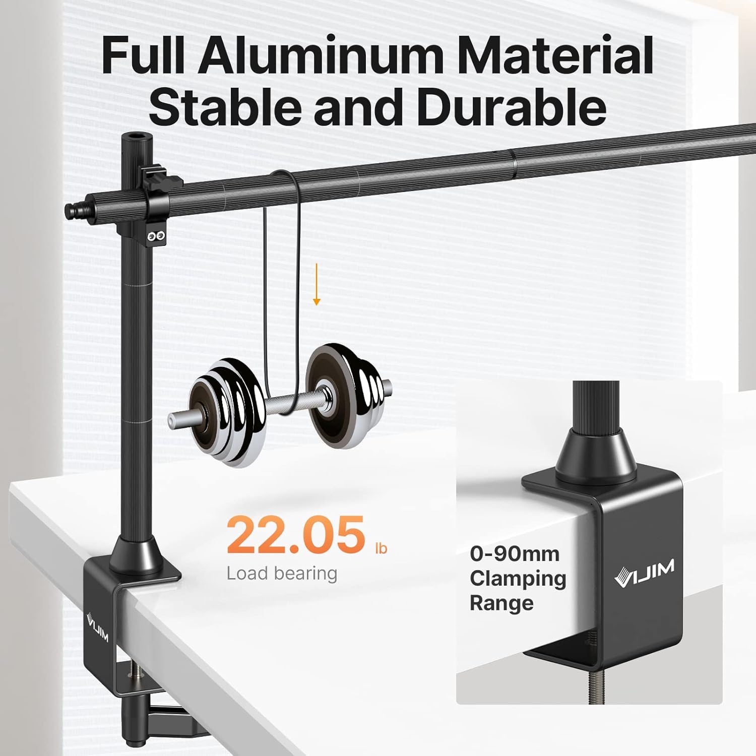 AUCT 14315 - $104 JUSMO LS15 Pro Camera Desk Mount, Aluminum Overhead Cam - Image 2