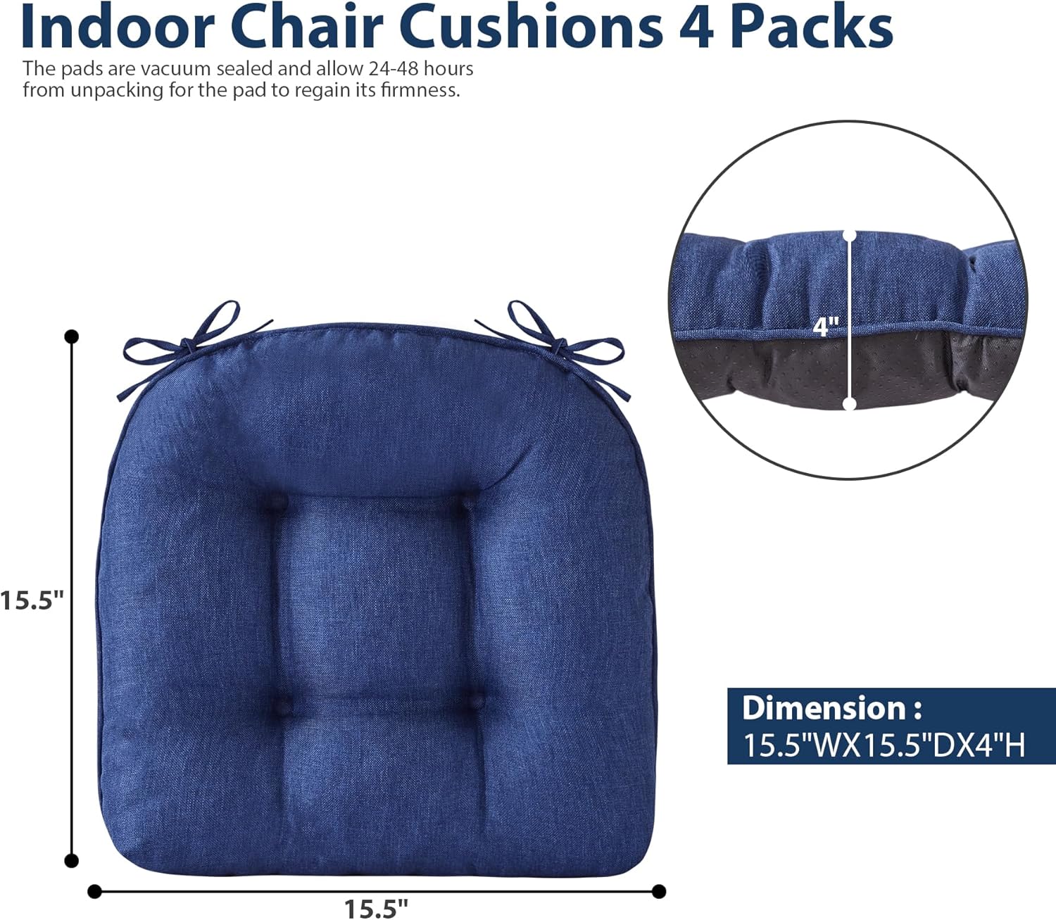 AUCT 14080 - IASEAHK Chair Cushions for Dining Chairs, Seat Cushions for - Image 2