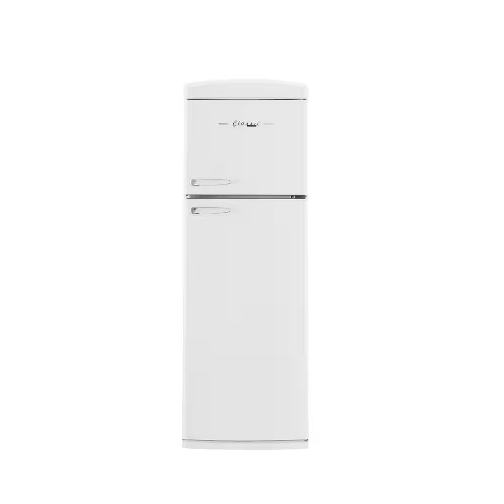 AUCT 14383re - $899 Classic Retro 23.8 in. 11 cu. ft. Frost Free Top Freeze