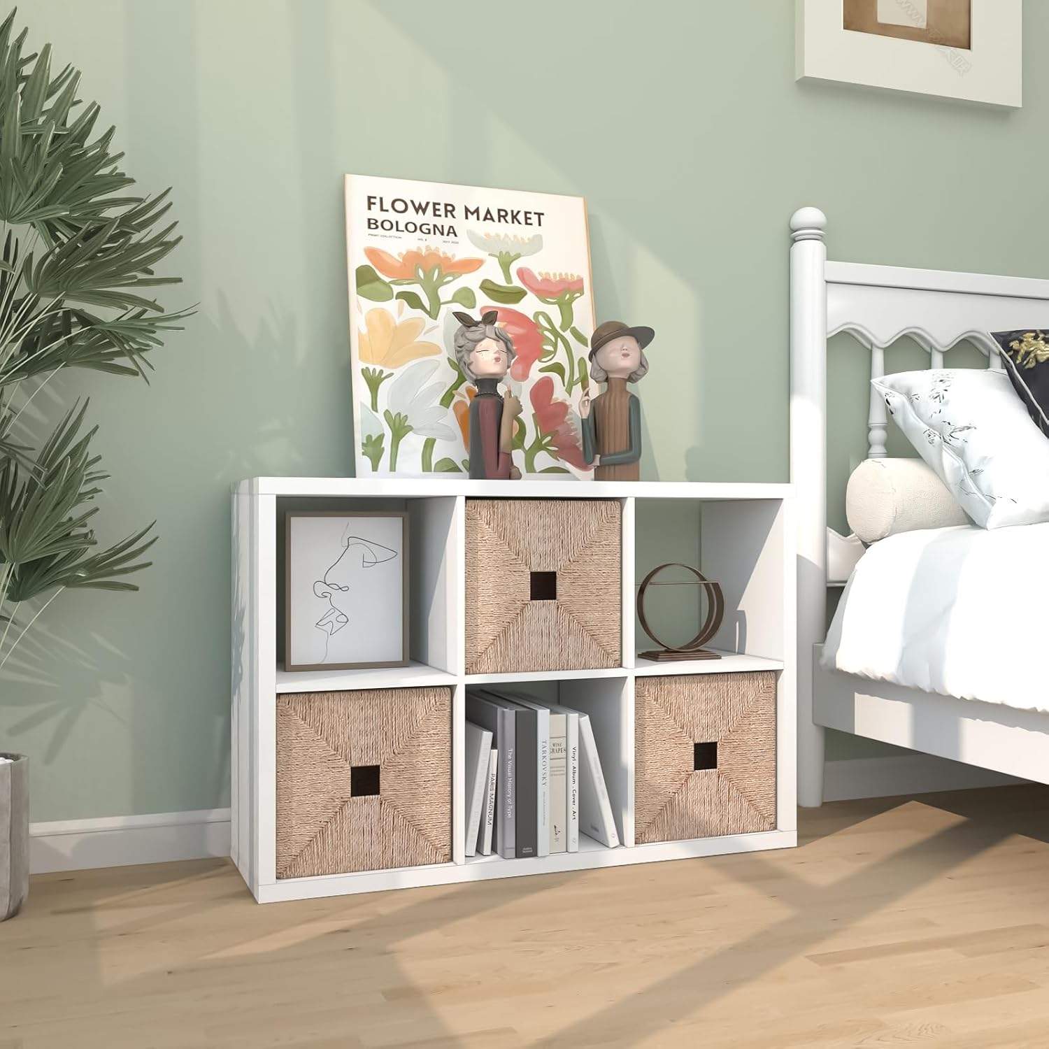 AUCT 12418 - $110 CTESNE 2026 Wooden Thick Frame 6 Cube Storage Organizer - Image 2