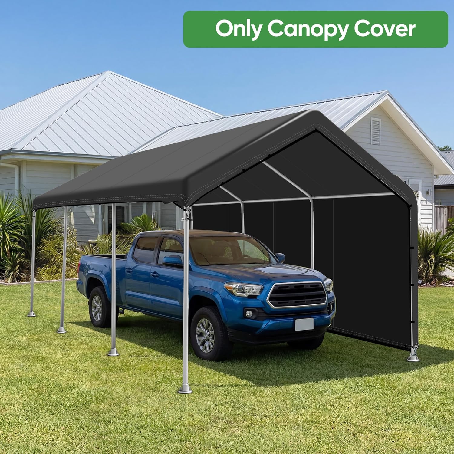AUCT 13038 - $150 SIHAIAN 10 x 20 Ft Carport Replacement Canopy Cover wit - Image 3