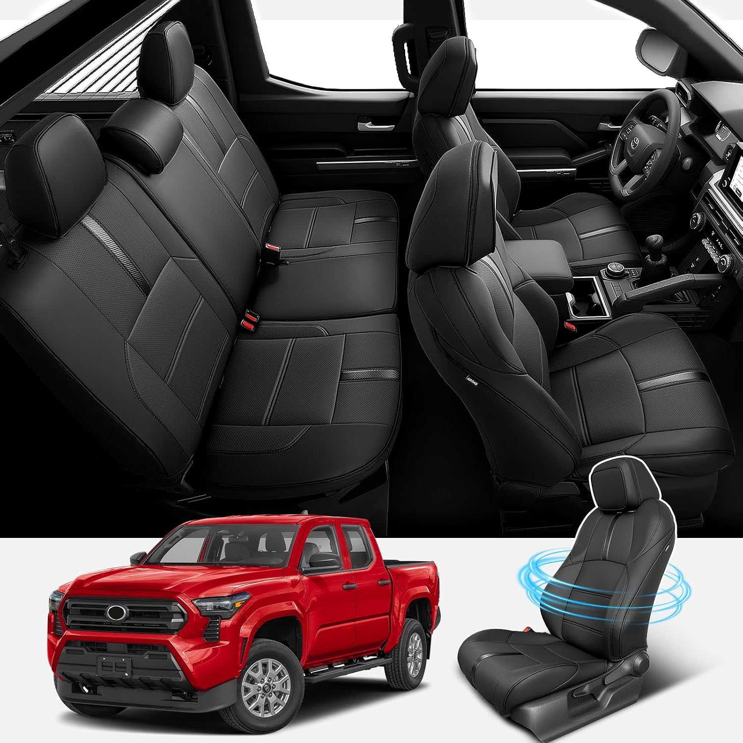 AUCT 14207 - $190 DiffCar for Toyota Tacoma Seat Covers 2024 2025 2026(G - Image 2