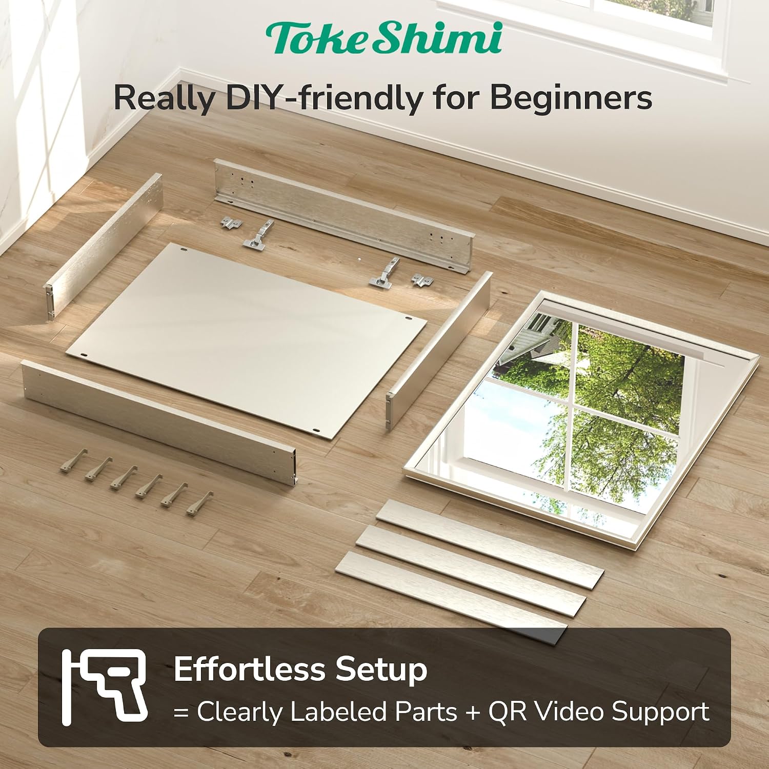 AUCT 14233 - $135 TokeShimi 14 x 18 Medicine Cabinet for Bathroom, Assemb - Image 4