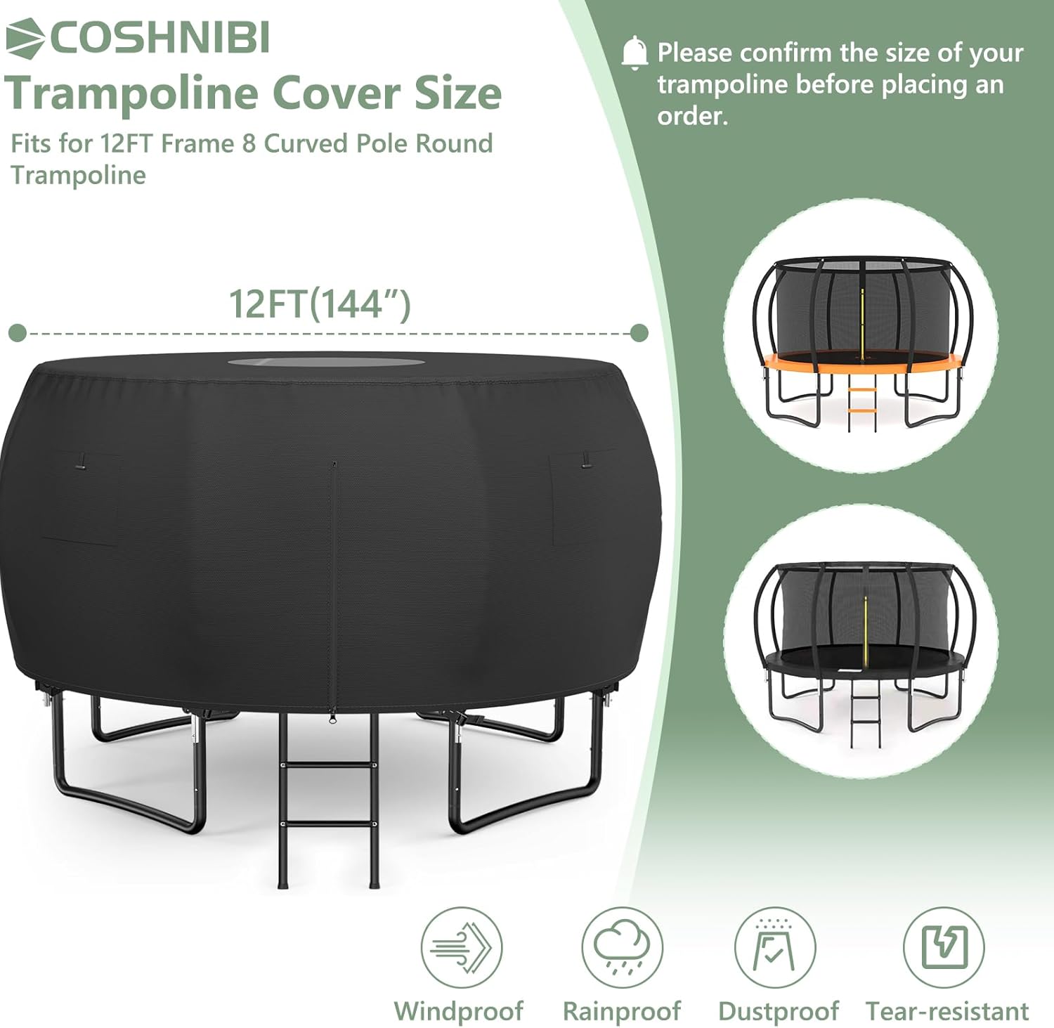 AUCT 13374 - $130 COSHNIBI Outdoor Round Trampoline Cover,Trampoline Tent - Image 2