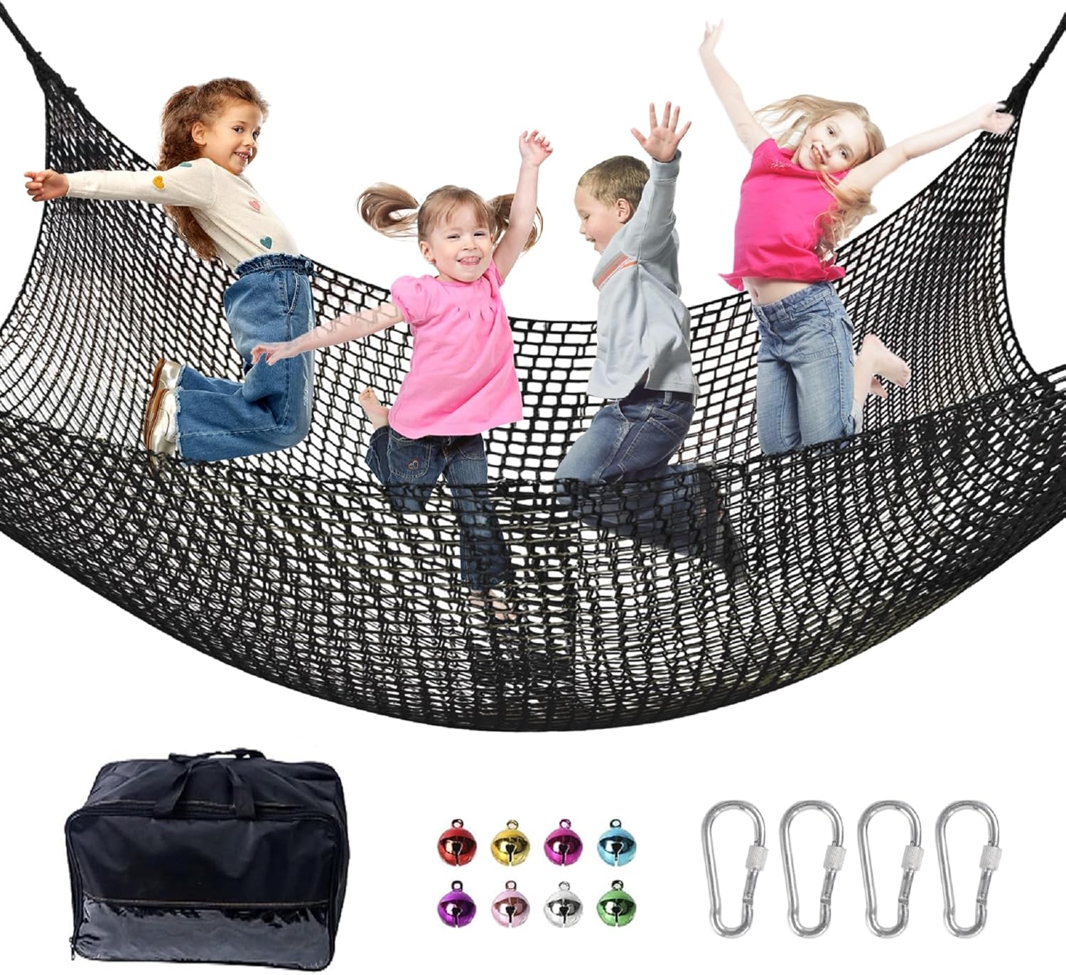 AUCT 13361 - $80 Climbing Net for Kids - 14.8FT x 9.9FT Double Layers Hea