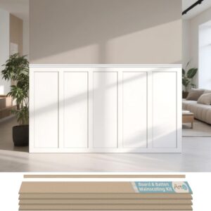 AUCT 14272 - $100 Art3d Premade Board and Batten Paintable Wainscoting Ki