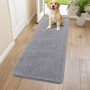 AUCT 14193 - Smiry Dog Door Mat for Muddy Paws 59x20, Absorbent Dirt Trap