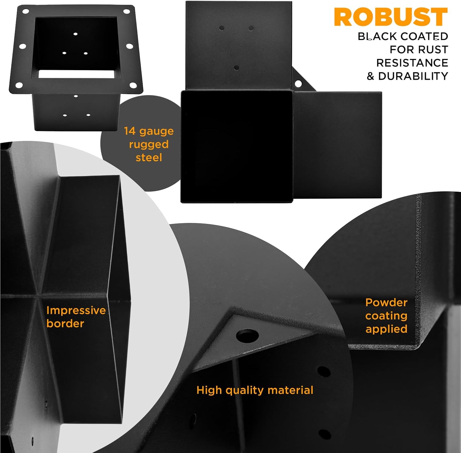 AUCT 12279 - $166 Pergola Bracket, 3-Way Pergola Right Angle Bracket, Rai - Image 4