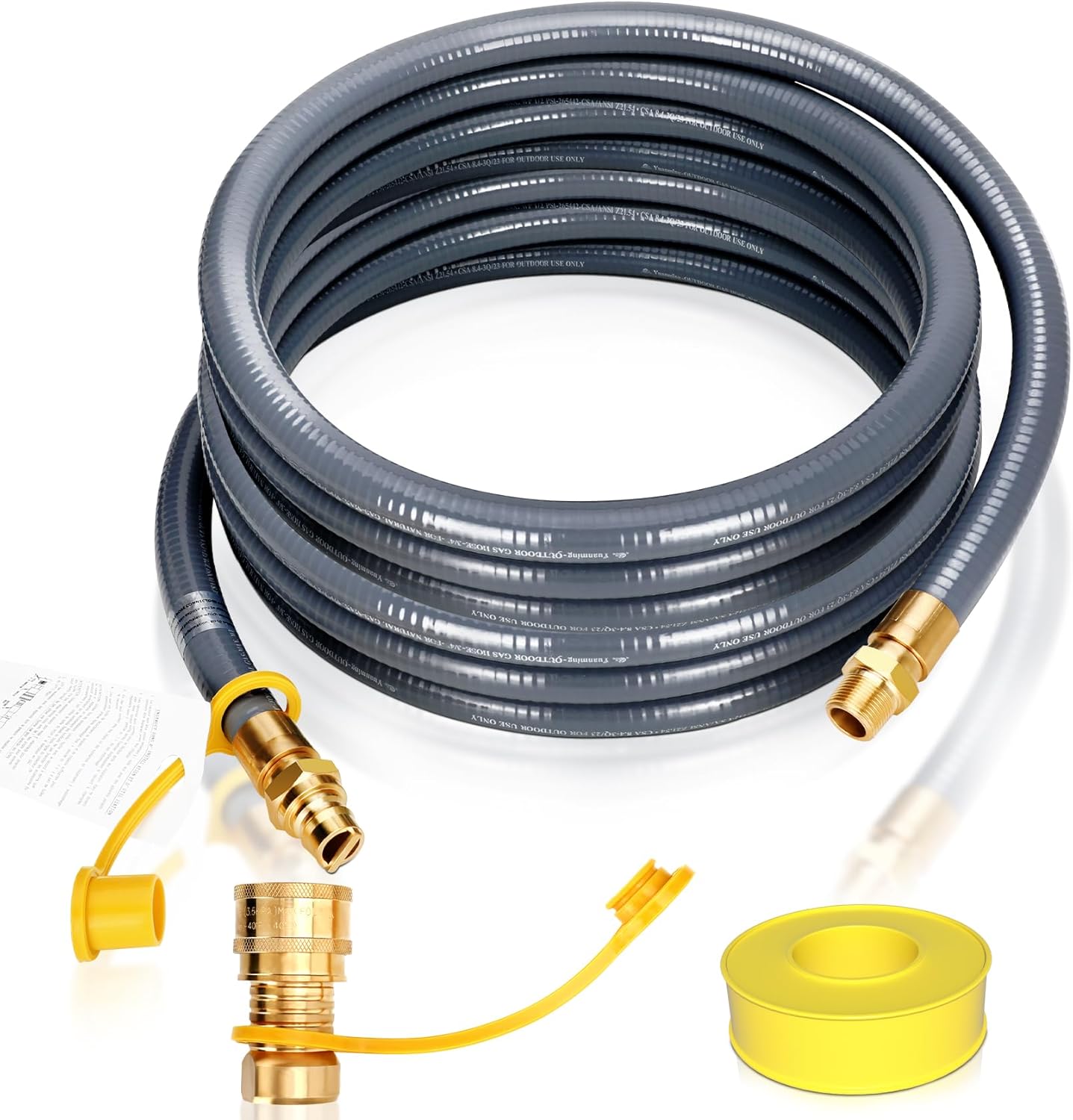 AUCT 14321 - $140 24FT 30FT 50FT 3/4" ID Natural Gas Hose, 3/4" ID Natura