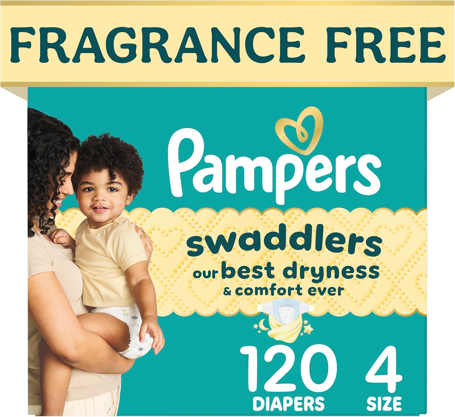 AUCT 14301 - Pampers Swaddlers Diapers, Size 4 (15-34 lbs), 120 Count, Fr