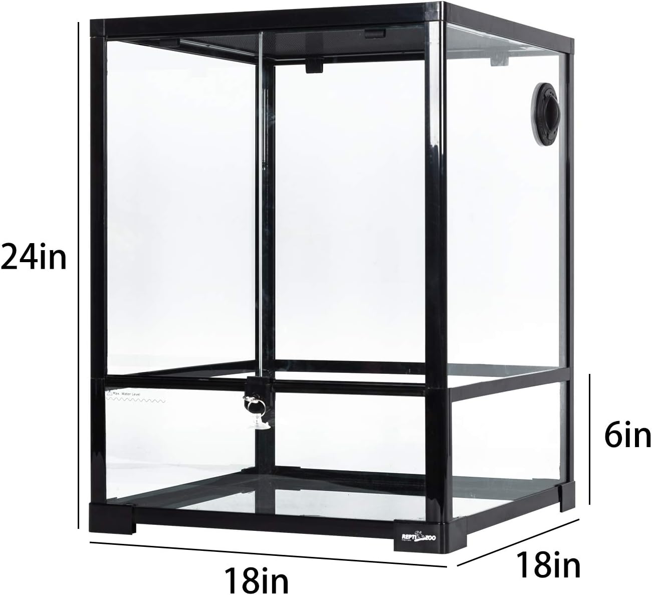 AUCT 12345 - $181 REPTI ZOO Reptile Glass Terrarium, 18" x 18" x 24" Fron - Image 3
