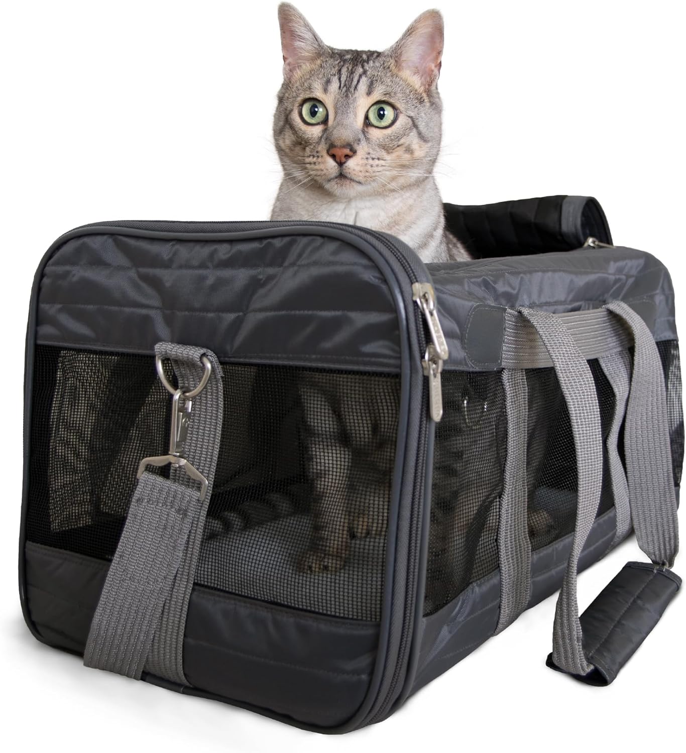 AUCT 13233 - $70 Sherpa Pet Carrier Airline Approved with Spring Wire Fra