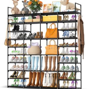 AUCT 13206 - $63 Kottwca 4 Row 10 Tier Large Shoe Rack Organizer for Clos