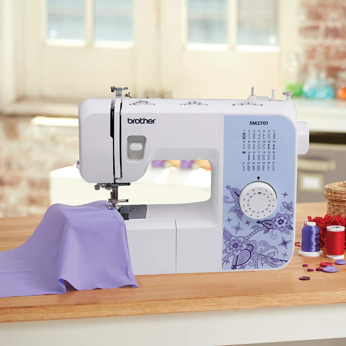 AUCT 13294 - $149 Brother Sewing Machine, XM2701, Lightweight Machine wit - Image 3