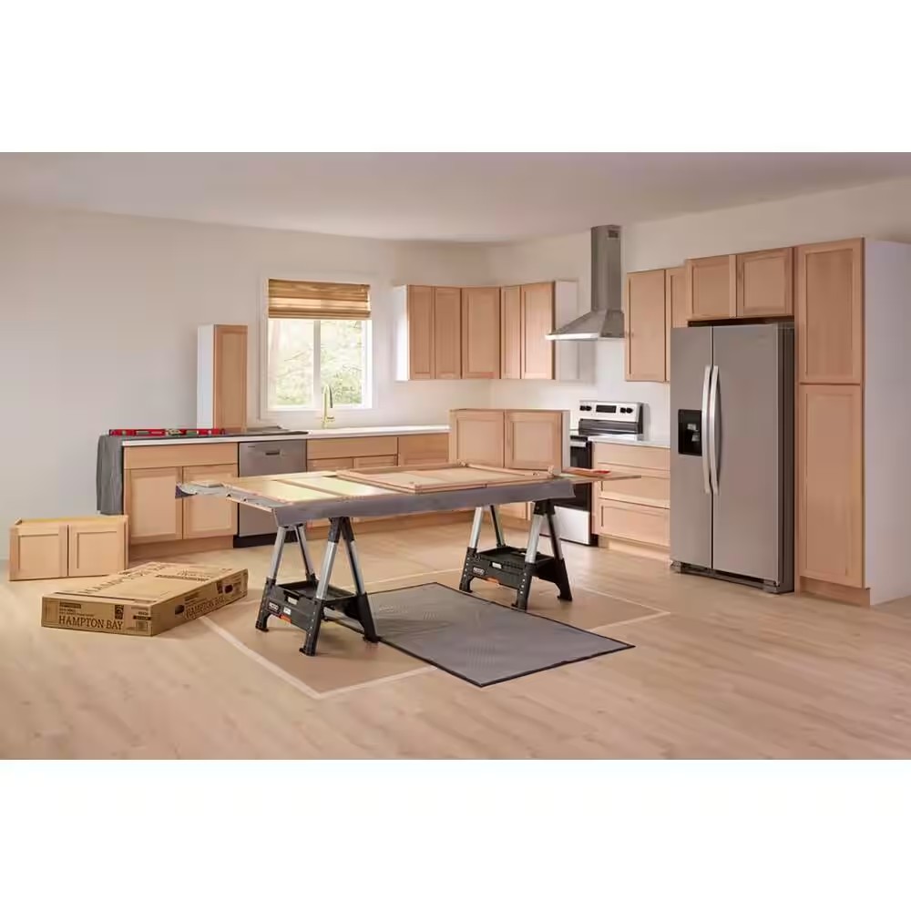 AUCT 14255 - $120 Hampton Bay 27 in. W x 12 in. D x 36 in. H Ready to Ass - Image 3