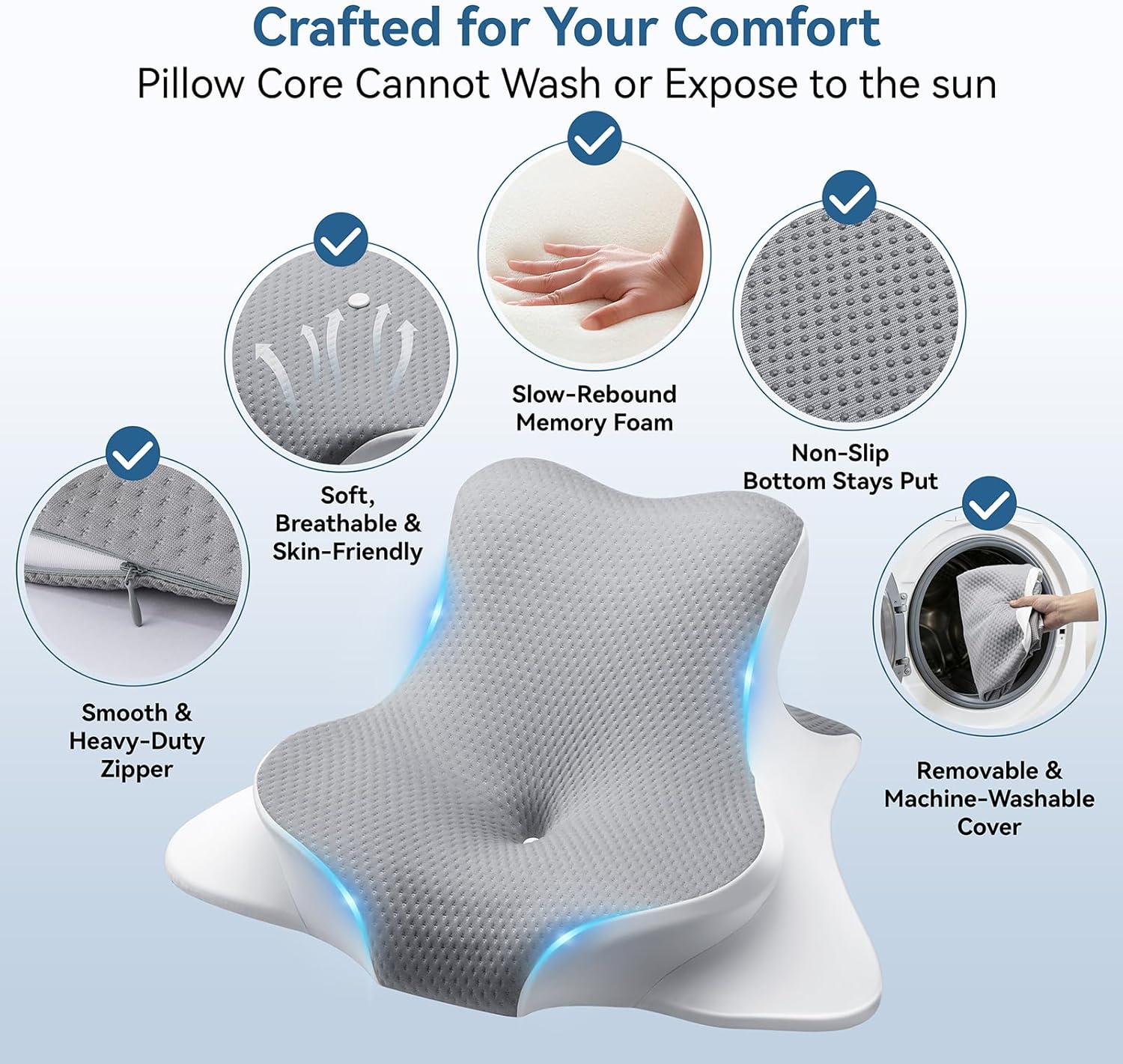 AUCT 13384 - Reading Pillow Ergonomic Memory - Wedge Pillow Comfort Suppo - Image 3