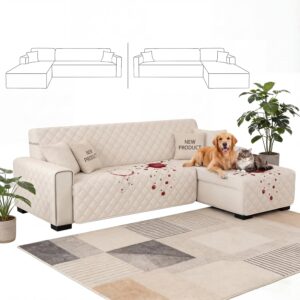 AUCT 13420 - XINEAGE 100% Waterproof Sectional Couch Covers L-Shaped Reve
