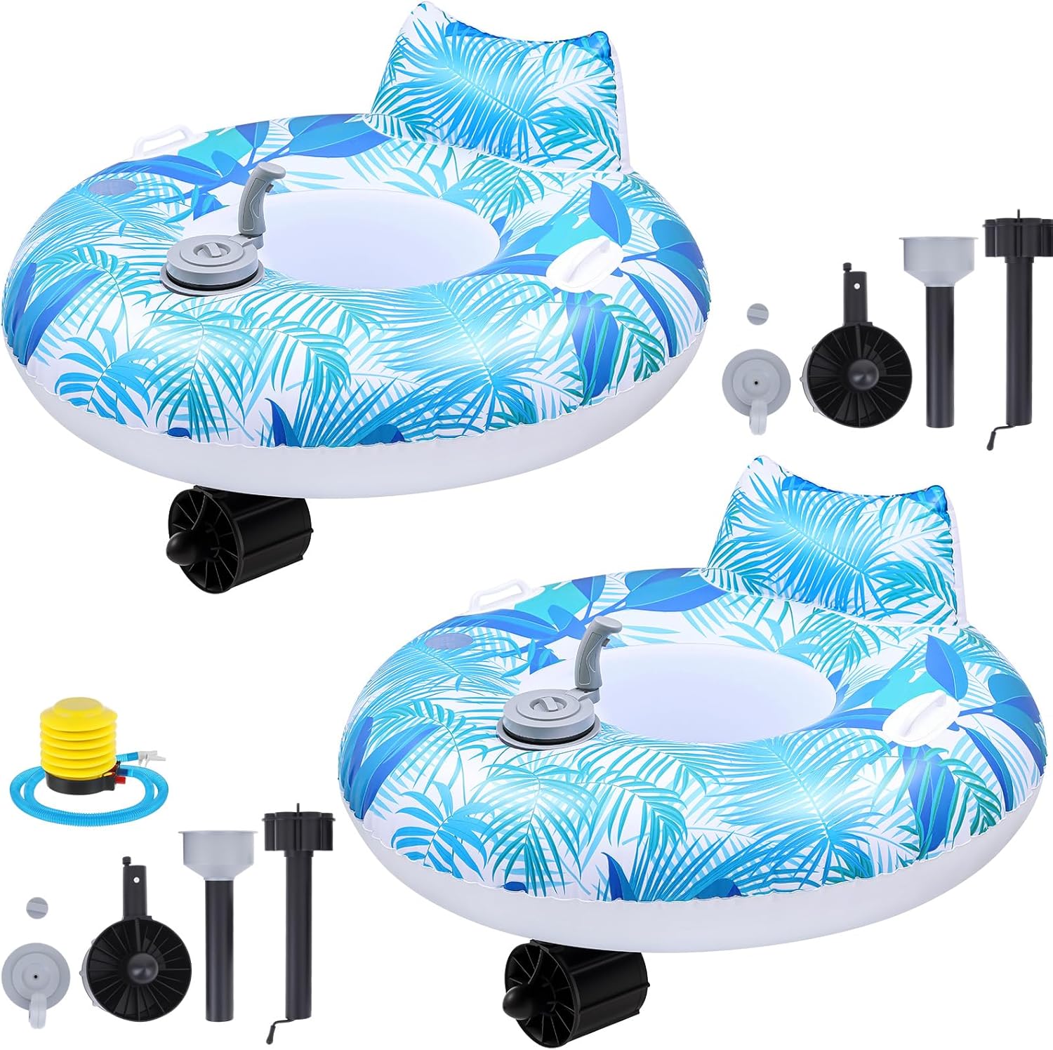 AUCT 13178 - $205 2 Sets Motorized Pool Float for Adults, Electric Inflat