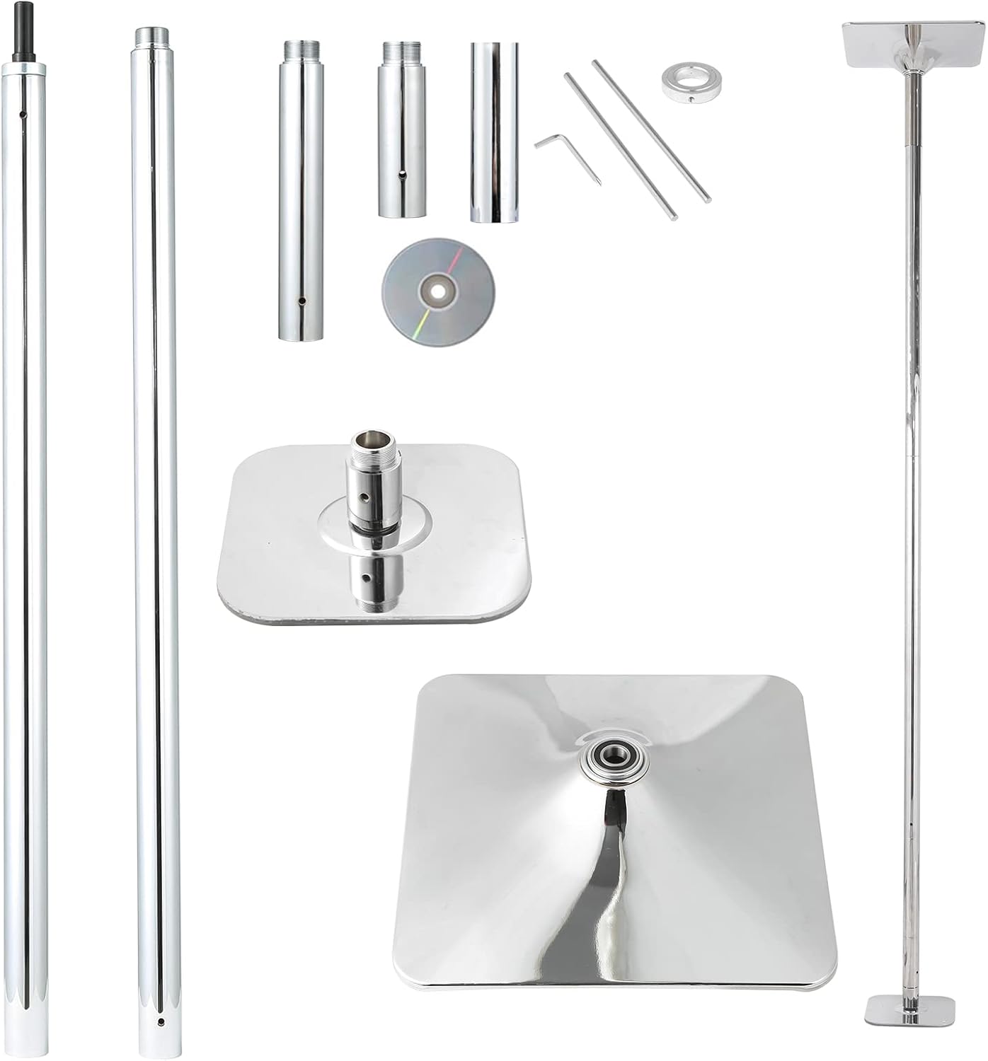 AUCT 14194 - $122 UMEKEN Spinning Static Dance Pole Portable | Height Adj