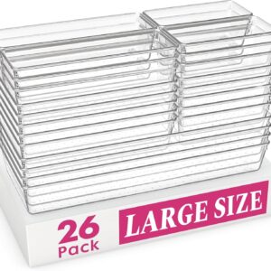 AUCT 13431 - Criusia Large Drawer Organizer Bins 26 Pack | Complete 5 Siz