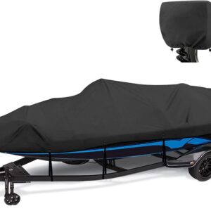 AUCT 14268 - $100 1200D Waterproof Boat Cover - Fits 17' to 19' ft Bass,