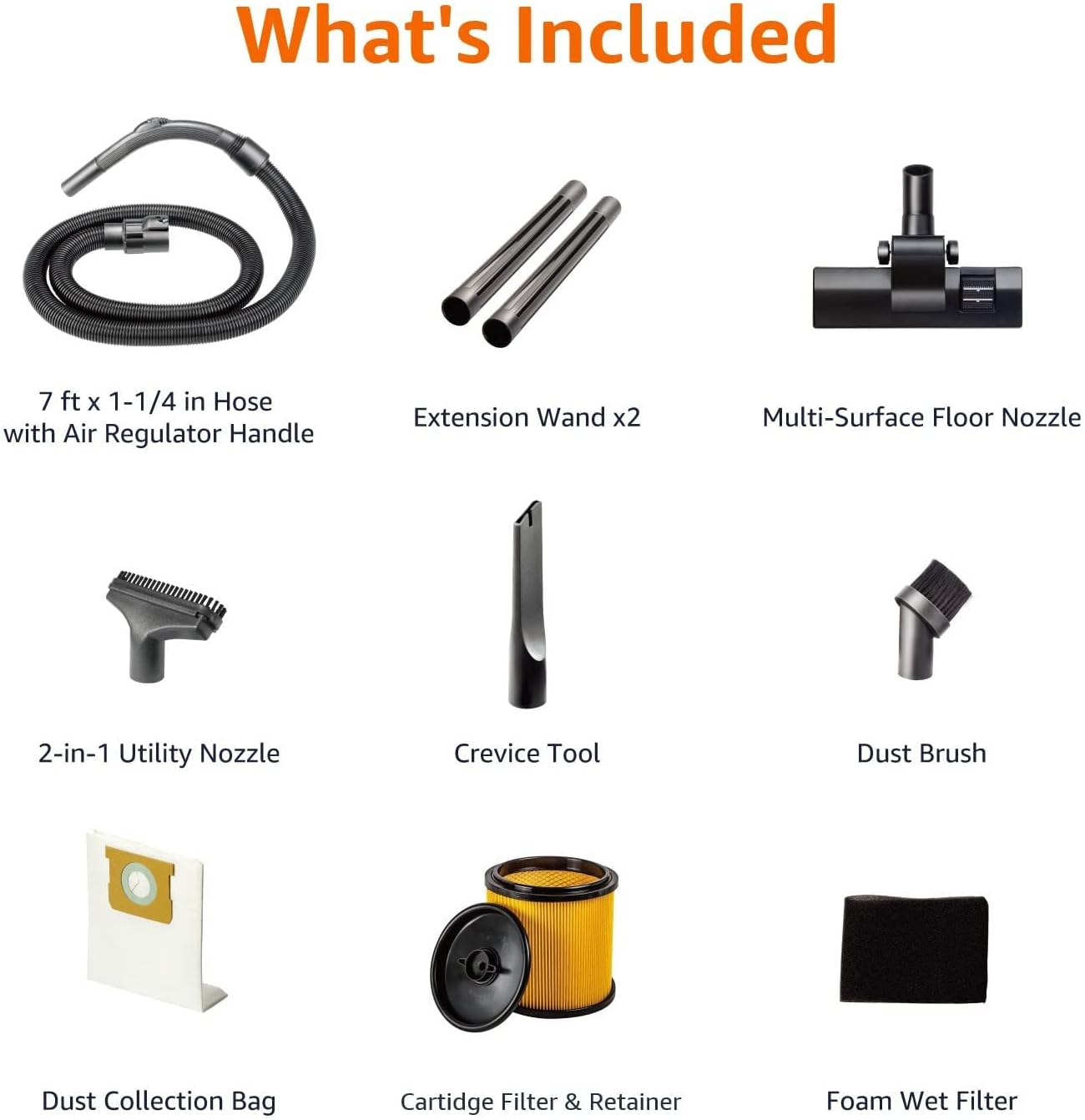 AUCT 13241 - $65 Amazon Basics Wet Dry Shop Vacuum Cleaner, 6 Gallon, 3.5 - Image 4