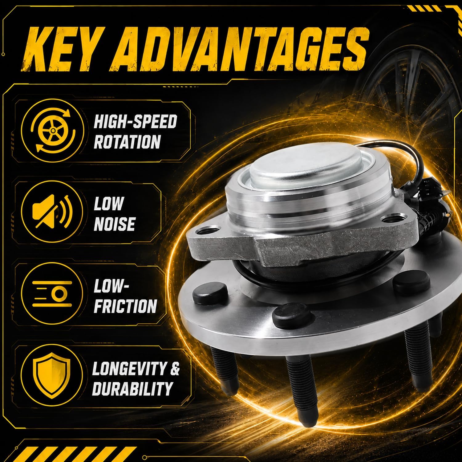 AUCT 14363 - $96 515097 2WD Front Wheel Bearing Hub Assembly Fits for Che - Image 4