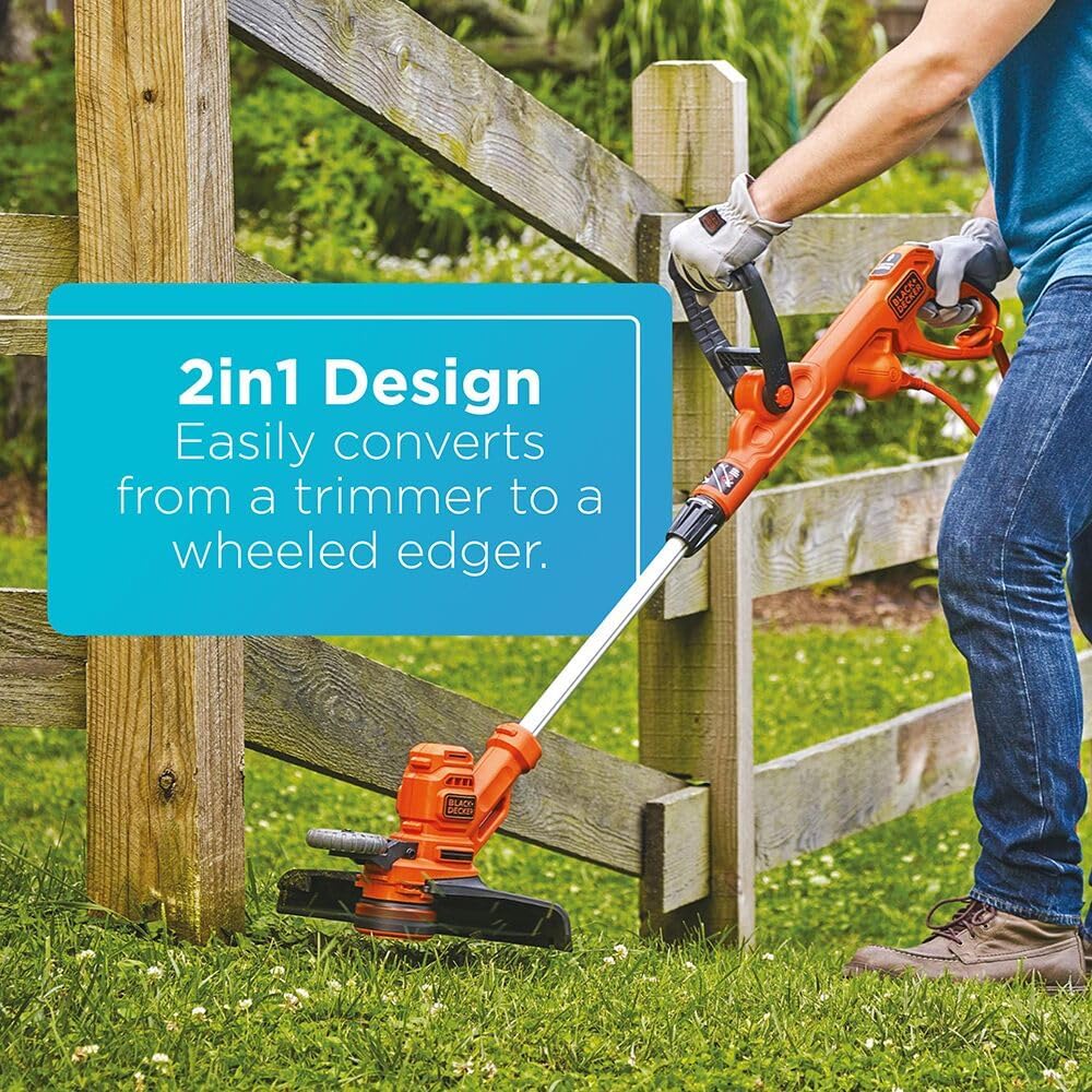 AUCT 14274 - $58 BLACK+DECKER Weed Wacker with Auto Feed, 14-Inch 2 in 1 - Image 3